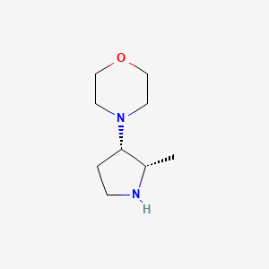 molecular formula C9H18N2O B2665632 4-[(2S,3S)-2-Methylpyrrolidin-3-yl]morpholine CAS No. 1932175-78-4