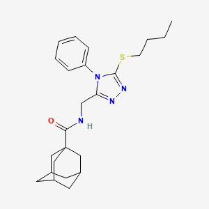N-[(5-butylsulfanyl-4-phenyl-1,2,4-triazol-3-yl)methyl]adamantane-1-carboxamide