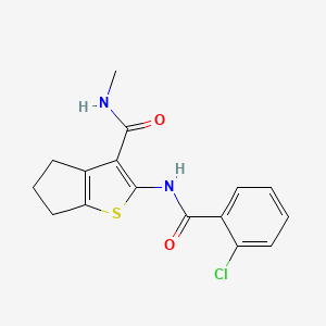 2-[(2-chlorobenzoyl)amino]-N-methyl-5,6-dihydro-4H-cyclopenta[b]thiophene-3-carboxamide