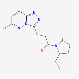 molecular formula C15H20ClN5O B2665646 3-(6-Chloro-[1,2,4]triazolo[4,3-b]pyridazin-3-yl)-1-(2-ethyl-5-methylpyrrolidin-1-yl)propan-1-one CAS No. 2411269-75-3