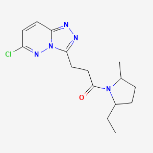 3-(6-Chloro-[1,2,4]triazolo[4,3-b]pyridazin-3-yl)-1-(2-ethyl-5-methylpyrrolidin-1-yl)propan-1-one