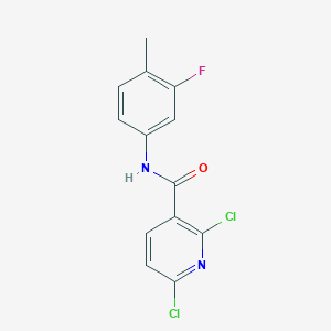 2,6-dichloro-N-(3-fluoro-4-methylphenyl)pyridine-3-carboxamide
