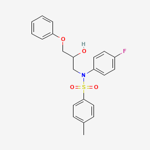 molecular formula C22H22FNO4S B2665669 N-(4-fluorophenyl)-N-(2-hydroxy-3-phenoxypropyl)-4-methylbenzenesulfonamide CAS No. 1040642-96-3
