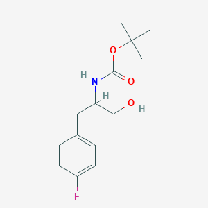 molecular formula C14H20FNO3 B2665677 Tert-butyl N-[1-(4-fluorophenyl)-3-hydroxypropan-2-yl]carbamate CAS No. 183669-12-7