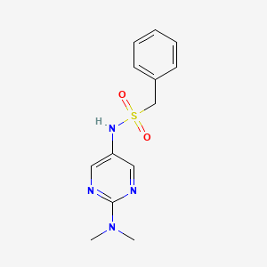 molecular formula C13H16N4O2S B2665683 N-[2-(dimethylamino)pyrimidin-5-yl]-1-phenylmethanesulfonamide CAS No. 1396889-49-8