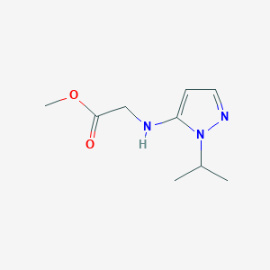 molecular formula C9H15N3O2 B2665696 Methyl 2-[(2-propan-2-ylpyrazol-3-yl)amino]acetate CAS No. 2247206-14-8