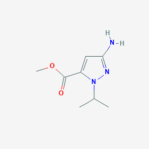molecular formula C8H13N3O2 B2665706 methyl 3-amino-1-(propan-2-yl)-1H-pyrazole-5-carboxylate CAS No. 1352201-48-9; 1894743-38-4