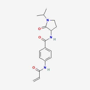 molecular formula C17H21N3O3 B2665717 N-[2-oxo-1-(propan-2-yl)pyrrolidin-3-yl]-4-(prop-2-enamido)benzamide CAS No. 2197301-62-3