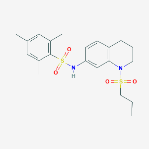 2,4,6-trimethyl-N-(1-(propylsulfonyl)-1,2,3,4-tetrahydroquinolin-7-yl)benzenesulfonamide