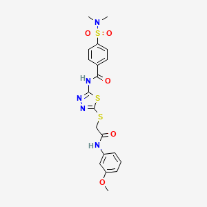 4-(N,N-dimethylsulfamoyl)-N-(5-((2-((3-methoxyphenyl)amino)-2-oxoethyl)thio)-1,3,4-thiadiazol-2-yl)benzamide