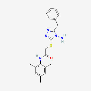 2-[(4-amino-5-benzyl-4H-1,2,4-triazol-3-yl)sulfanyl]-N-(2,4,6-trimethylphenyl)acetamide