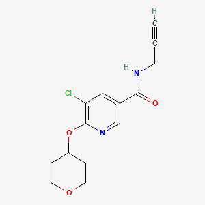 5-chloro-N-(prop-2-yn-1-yl)-6-((tetrahydro-2H-pyran-4-yl)oxy)nicotinamide