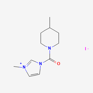 3-methyl-1-(4-methylpiperidine-1-carbonyl)-1H-imidazol-3-ium iodide