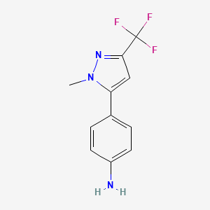 4-[1-methyl-3-(trifluoromethyl)-1H-pyrazol-5-yl]aniline
