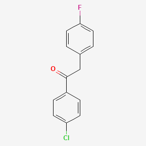 molecular formula C14H10ClFO B2665748 1-(4-Chlorophenyl)-2-(4-fluorophenyl)ethanone CAS No. 126866-15-7