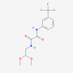 molecular formula C13H15F3N2O4 B2665785 N-(2,2-dimethoxyethyl)-N'-[3-(trifluoromethyl)phenyl]oxamide CAS No. 671191-14-3