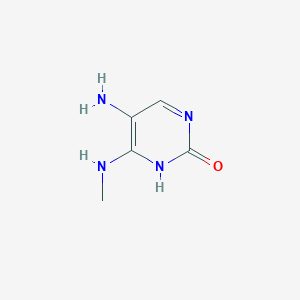 molecular formula C5H8N4O B026658 5-amino-6-(methylamino)-1H-pyrimidin-2-one CAS No. 104096-91-5