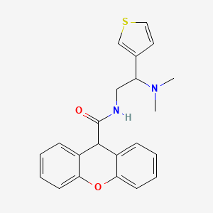 molecular formula C22H22N2O2S B2665802 N-(2-(dimethylamino)-2-(thiophen-3-yl)ethyl)-9H-xanthene-9-carboxamide CAS No. 1119252-54-8