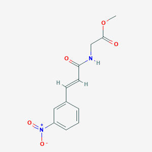 molecular formula C12H12N2O5 B2665828 methyl 2-[(2E)-3-(3-nitrophenyl)prop-2-enamido]acetate CAS No. 1020252-63-4