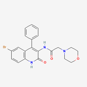 molecular formula C21H20BrN3O3 B2665863 N-(6-bromo-2-oxo-4-phenyl-1,2-dihydroquinolin-3-yl)-2-morpholinoacetamide CAS No. 312527-89-2
