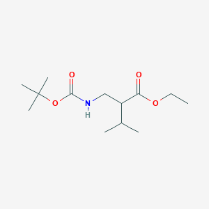 molecular formula C13H25NO4 B2665882 Ethyl 2-{[(tert-butoxy)carbonyl]amino}-3-methylbutanoate CAS No. 1820686-32-5
