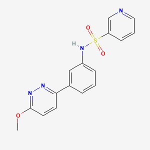 molecular formula C16H14N4O3S B2665900 N-[3-(6-methoxypyridazin-3-yl)phenyl]pyridine-3-sulfonamide CAS No. 903280-00-2