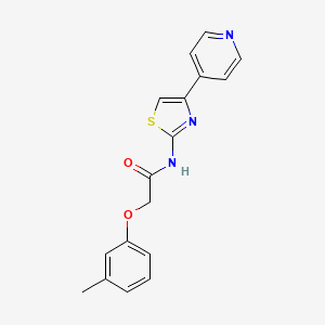 molecular formula C17H15N3O2S B2665905 N-(4-(pyridin-4-yl)thiazol-2-yl)-2-(m-tolyloxy)acetamide CAS No. 692875-60-8