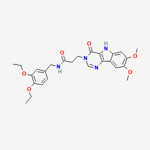 N-(3,4-diethoxybenzyl)-3-(7,8-dimethoxy-4-oxo-4,5-dihydro-3H-pyrimido[5,4-b]indol-3-yl)propanamide