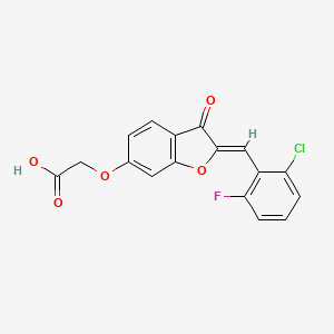 (Z)-2-((2-(2-chloro-6-fluorobenzylidene)-3-oxo-2,3-dihydrobenzofuran-6-yl)oxy)acetic acid