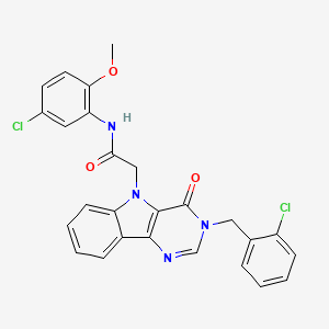 2-[3-(2-chlorobenzyl)-4-oxo-3,4-dihydro-5H-pyrimido[5,4-b]indol-5-yl]-N-(5-chloro-2-methoxyphenyl)acetamide