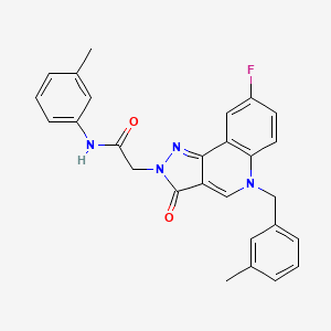 2-[8-fluoro-5-(3-methylbenzyl)-3-oxo-3,5-dihydro-2H-pyrazolo[4,3-c]quinolin-2-yl]-N-(3-methylphenyl)acetamide