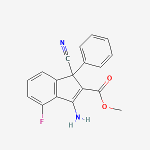 methyl 3-amino-1-cyano-4-fluoro-1-phenyl-1H-indene-2-carboxylate