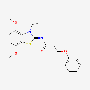 molecular formula C20H22N2O4S B2665931 (Z)-N-(3-ethyl-4,7-dimethoxybenzo[d]thiazol-2(3H)-ylidene)-3-phenoxypropanamide CAS No. 868369-66-8