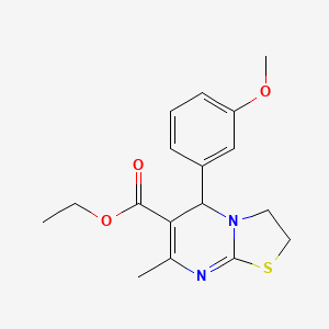 ethyl 5-(3-methoxyphenyl)-7-methyl-2,3-dihydro-5H-[1,3]thiazolo[3,2-a]pyrimidine-6-carboxylate