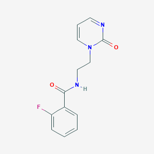 2-fluoro-N-(2-(2-oxopyrimidin-1(2H)-yl)ethyl)benzamide