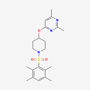 2,4-Dimethyl-6-((1-((2,3,5,6-tetramethylphenyl)sulfonyl)piperidin-4-yl)oxy)pyrimidine