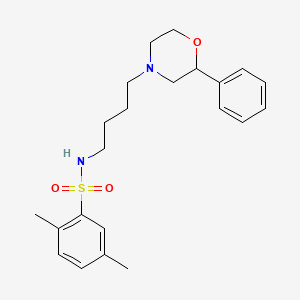 2,5-dimethyl-N-(4-(2-phenylmorpholino)butyl)benzenesulfonamide
