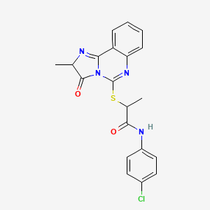 N-(4-chlorophenyl)-2-((2-methyl-3-oxo-2,3-dihydroimidazo[1,2-c]quinazolin-5-yl)thio)propanamide