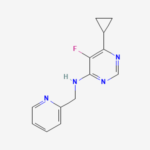 6-Cyclopropyl-5-fluoro-N-(pyridin-2-ylmethyl)pyrimidin-4-amine