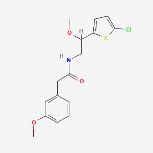 molecular formula C16H18ClNO3S B2665953 N-[2-(5-chlorothiophen-2-yl)-2-methoxyethyl]-2-(3-methoxyphenyl)acetamide CAS No. 2034412-16-1