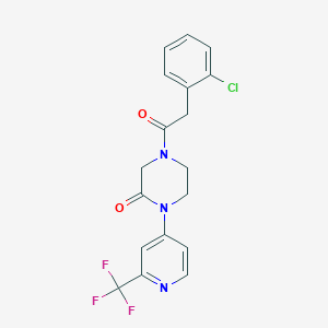 4-[2-(2-Chlorophenyl)acetyl]-1-[2-(trifluoromethyl)pyridin-4-yl]piperazin-2-one