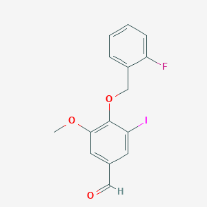 4-[(2-Fluorobenzyl)oxy]-3-iodo-5-methoxybenzaldehyde