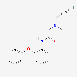 molecular formula C18H18N2O2 B2665960 2-[methyl(prop-2-yn-1-yl)amino]-N-(2-phenoxyphenyl)acetamide CAS No. 1787853-98-8