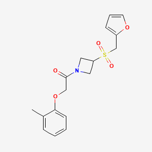 1-(3-((Furan-2-ylmethyl)sulfonyl)azetidin-1-yl)-2-(o-tolyloxy)ethanone