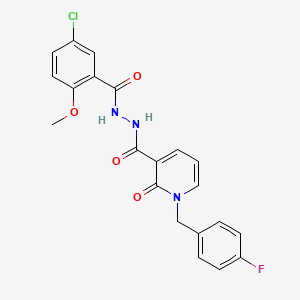 N'-(5-chloro-2-methoxybenzoyl)-1-(4-fluorobenzyl)-2-oxo-1,2-dihydropyridine-3-carbohydrazide