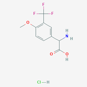 2-Amino-2-[4-methoxy-3-(trifluoromethyl)phenyl]acetic acid;hydrochloride