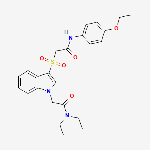 2-(3-((2-((4-ethoxyphenyl)amino)-2-oxoethyl)sulfonyl)-1H-indol-1-yl)-N,N-diethylacetamide