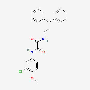 molecular formula C24H23ClN2O3 B2665983 N1-(3-chloro-4-methoxyphenyl)-N2-(3,3-diphenylpropyl)oxalamide CAS No. 941894-90-2