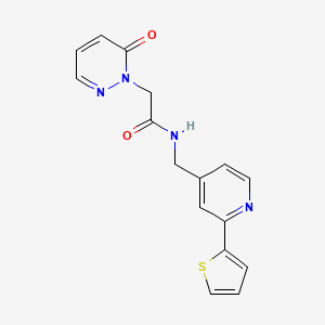 2-(6-oxopyridazin-1(6H)-yl)-N-((2-(thiophen-2-yl)pyridin-4-yl)methyl)acetamide