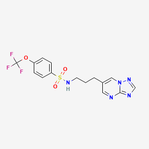 N-(3-([1,2,4]triazolo[1,5-a]pyrimidin-6-yl)propyl)-4-(trifluoromethoxy)benzenesulfonamide